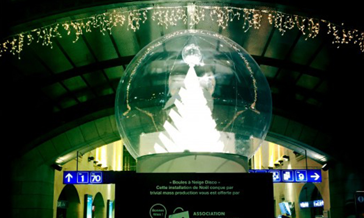 Décor de Noël dans une bulle