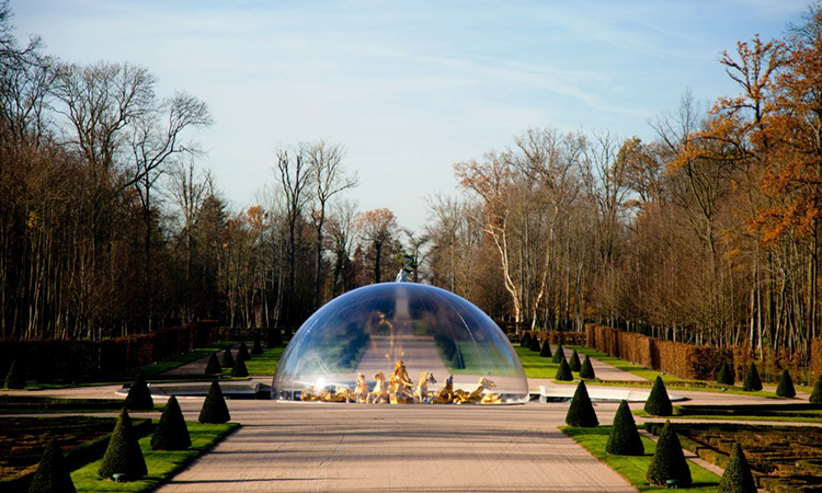bulle géante, sphere, dome, demi-sphère, transparente