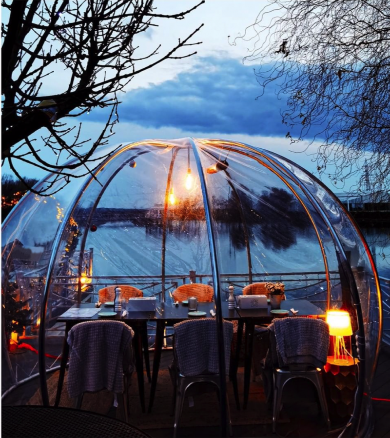 Bulle transparente pour aménager votre terrasse de restaurant