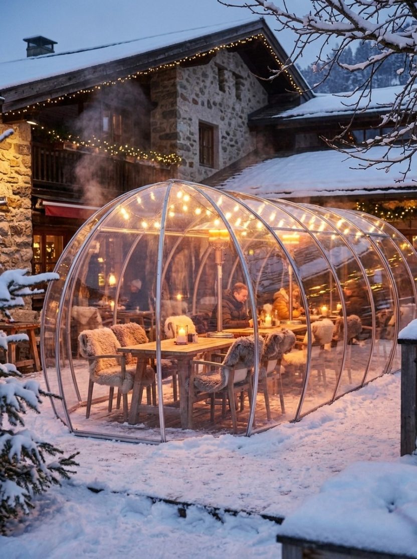 Bulle terrasse igloo – Terrasse ephemere demontable transparente Bulle terrasse igloo - Terrasse ephemere demontable transparente